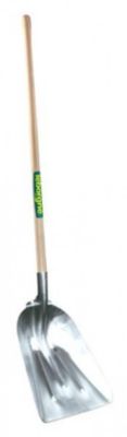 Pelle aluminium grand modèle nervurée, manche bois non fourni, 37 cm - 12361