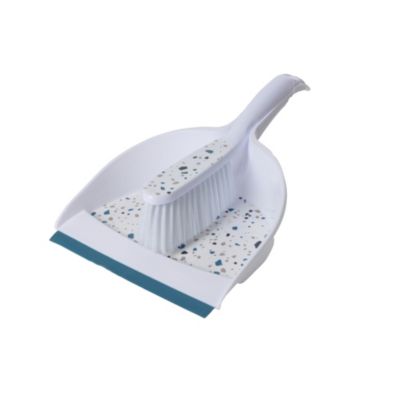 Pelle avec rebord en gomme et balayette Terrazzo
