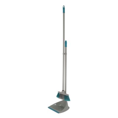 Pelle et balayette à pied poils doux GoodHome gris L.78 x l.26 cm