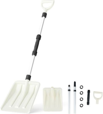 Pelle à Neige 116CM avec Lame,Manche Robuste en Aluminium,Outil de Déneigement Déblaiement pour Voiture Cour Jardin
