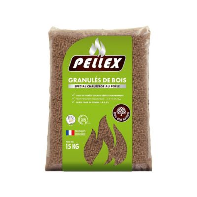 Pellet Mélange feuillus et résineux 15 kg