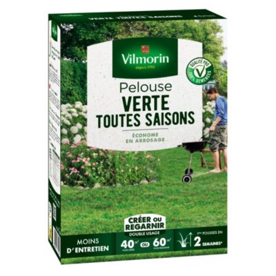 Pelouse verte toutes saisons 1kg Vilmorin