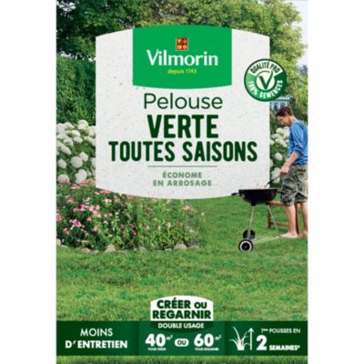 Pelouse verte toutes saisons 1kg Vilmorin