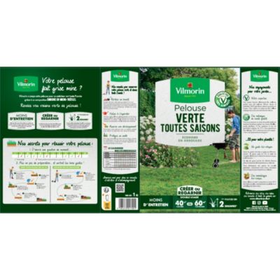 Pelouse verte toutes saisons 1kg Vilmorin