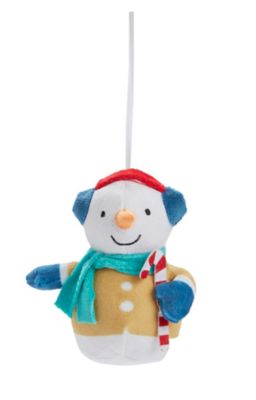 Peluche de Noël animée et musicale bonhomme de neige 11 cm