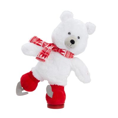 Peluche de Noël animée et musicale ours polaire