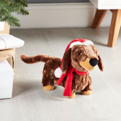 Top confortable de modèle de teckel de Noël d'art de feutre des femmes main image 0