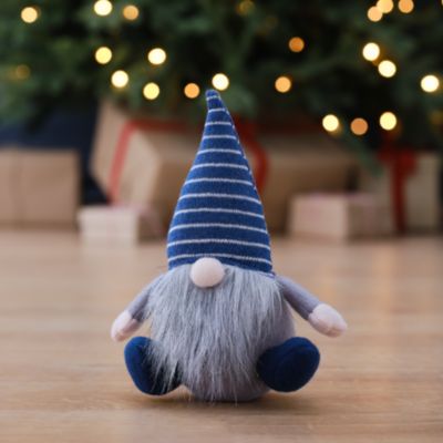 Peluche de Noël bleu gnome scandinave moyenne taille