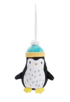 Peluche de Noël musicale pingouin 11 cm