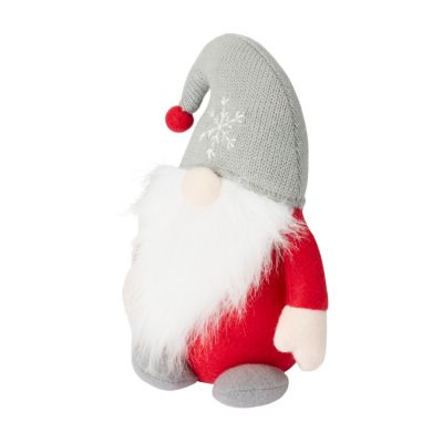 Peluche de Noël rouge et gris gnome scandinave petite taille