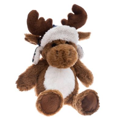 Peluche elan brun chapka h 25 cm - feeric lights & christmas