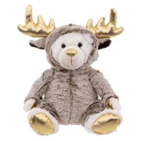 Peluche Enfant "Ours Combi Renne" 37cm Marron