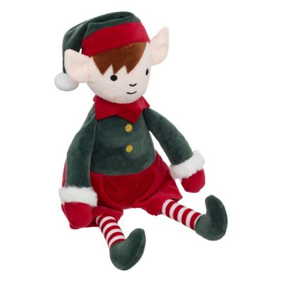 Peluche lutin de Noël Vert, L. 16 x l. 9 x H. 35 cm
