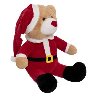Peluche ours père noël 60cm - Atmosphera