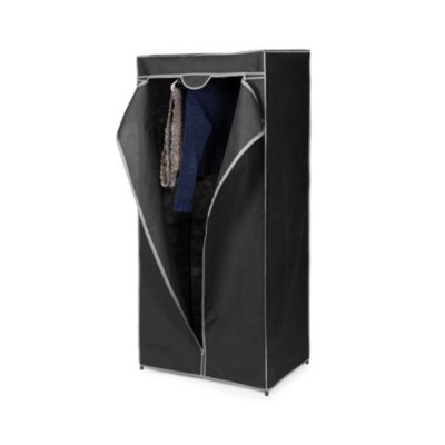 Penderie avec housse en plastique H.160 x l.70 x P.45 cm noir Compactor