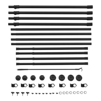 Penderie télescopique Kemi acier laqué 150 - 230 cm noir en.casa