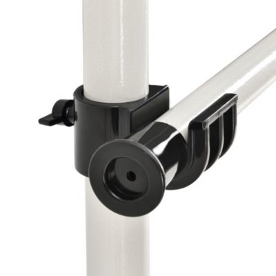 Penderie télescopique Kemi acier laqué 75 -115 cm blanc en.casa