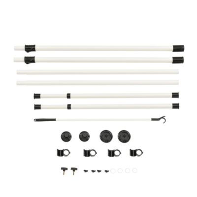 Penderie télescopique Kemi acier laqué 75 -115 cm blanc en.casa