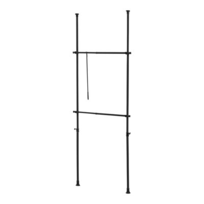 Penderie télescopique Kemi acier laqué 75 -115 cm noir en.casa