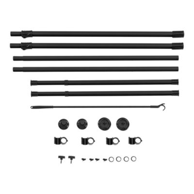 Penderie télescopique Kemi acier laqué 75 -115 cm noir en.casa
