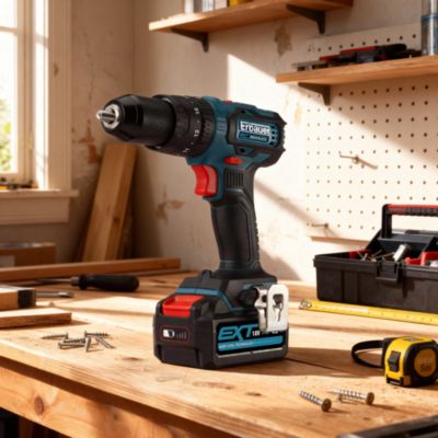 Perceuse à percussion sans fil brushless Erbauer ECD18-Li-2 18V - 4Ah
