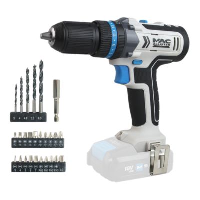 Perceuse à percussion sans fil Mac Allister 18V + 26 accessoires ( sans batterie)