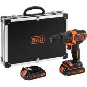 perceuse black + decker à percussion bdchd18kb 18.0 V avec batterie sans fil 1.5 Ah