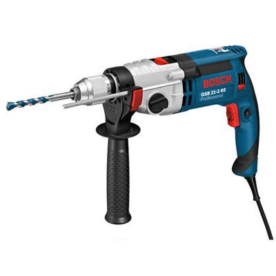 Perceuse A Percussion Bosch Bleu Gsb21 2 Re 1100w Castorama