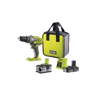 Perceuse à percussion RYOBI 18V One+ - 1 Batterie 4,0Ah et 2,0Ah - Chargeur rapide - R18PD3-242S