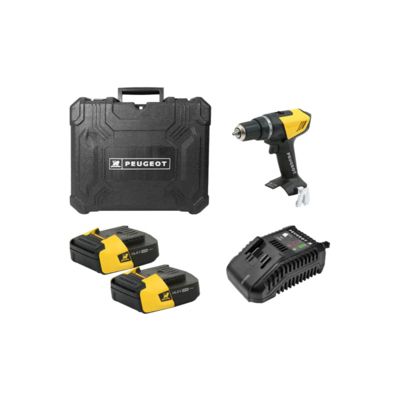Perceuse Sans Fil Peugeot EnergyDrill – 18 V, 2 Ah, 2 Batteries, Outil Oscillant Inclus