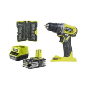perceuse ryobi visseuse r18dd2-0 18.0 V avec batterie sans fil 2.5 Ah