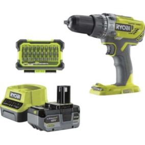 perceuse ryobi visseuse r18pd3 18.0 V avec batterie sans fil 4.0 Ah