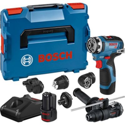 Perceuse-visseuse 12V GSR 12V-35 FC + 2 batteries GBA 3Ah + chargeur + coffret L-BOXX - BOSCH - 06019H3008