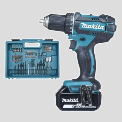 Perceuse-visseuse 18V + 2 batteries 3Ah + chargeur + coffret avec accessoires - MAKITA - DDF482RFX1