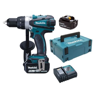 Perceuse visseuse 18V + 2 batteries 5Ah + chargeur + coffret MAKPAC - MAKITA - DDF458RTJ