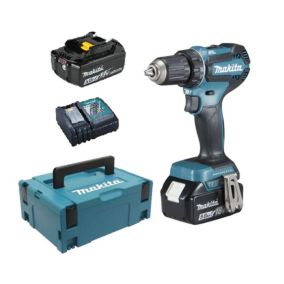 Perceuse-visseuse 18V + 2 batteries BL1850B + chargeur DC18RC + Makpac 2 - MAKITA - DDF485RTJ