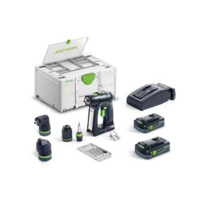 Perceuse-visseuse 18V C 18 HPC 4,0 I-Set + 2 batteries 4Ah + chargeur + coffret SYSTAINER SYS3 - FESTOOL - 577617