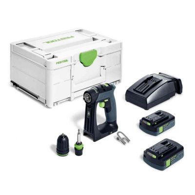 Perceuse-visseuse 18V CXS 18 C 3,0-PLUS + 2 batteries 3Ah + chargeur + coffret Systainer 3 - FESTOOL - 576883