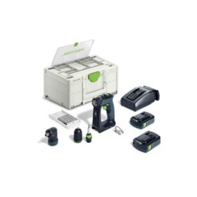 Perceuse-visseuse 18V CXS 18 C 3,0-SET + 2 batteries 3Ah + chargeur + coffret Systainer SYS3 - FESTOOL - 576884