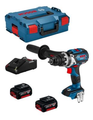 Perceuse-visseuse 18V GSR 18V-110 C Professional + 2 batteries 5Ah + chargeur + coffret L-BOXX - BOSCH - 06019G0125