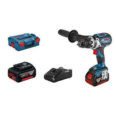 Perceuse-visseuse 18V GSR 18V-110 C Professional + 2 batteries 5Ah + chargeur + coffret L-BOXX - BOSCH - 06019G0125