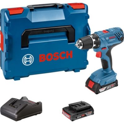 Perceuse visseuse 18V GSR 18V-21 + 2 batteries 2Ah + chargeur + coffret L-CASE - BOSCH - 06019H100A