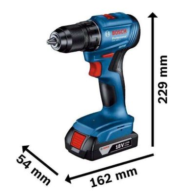 Perceuse-visseuse 18V GSR 18V-45 avec accessoires + 2 batteries 2Ah + chargeur + coffret L-CASE PICK & CLICK - BOSCH - 06019K3205