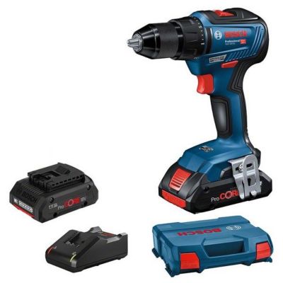 Perceuse visseuse 18V GSR 18V-55 + 2 batteries Procore 4Ah + chargeur + coffret L-CASE - BOSCH - 0615990L4C