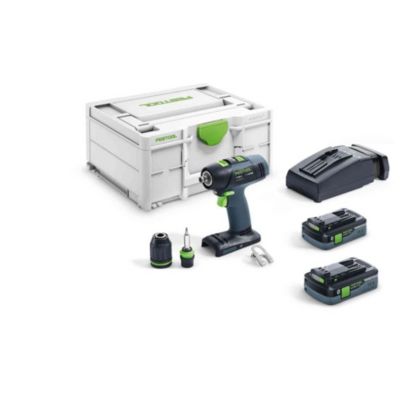 Perceuse-visseuse 18V T18+3HPC 4,0 I-Plus + 2 batteries 4Ah + chargeur + Systainer SYS3 - FESTOOL - 576446