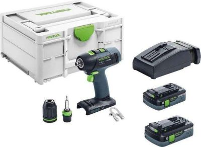 Perceuse-visseuse 18V T18+3HPC 4,0 I-Plus + 2 batteries 4Ah + chargeur + Systainer SYS3 - FESTOOL - 576446