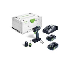 Perceuse-visseuse 18V TXS 18 C 3,0-PLUS + 2 batterie 3Ah + chargeur en coffret Systainer 3 - FESTOOL - 576895