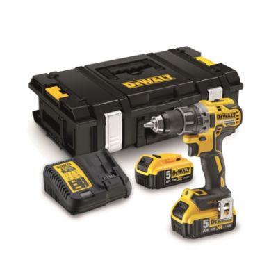 Perceuse visseuse 18V XR + 2 batteries 5Ah + chargeur + coffret TSTAK - DEWALT - DCD791P2-QW