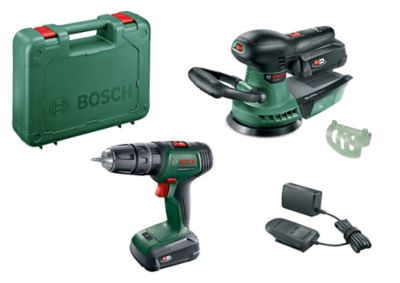 Perceuse visseuse à percussion sans fil Bosch UniversalImpact 18V & ponceuse sans fil Bosch AdvancedOrbit 18V - 2.5Ah