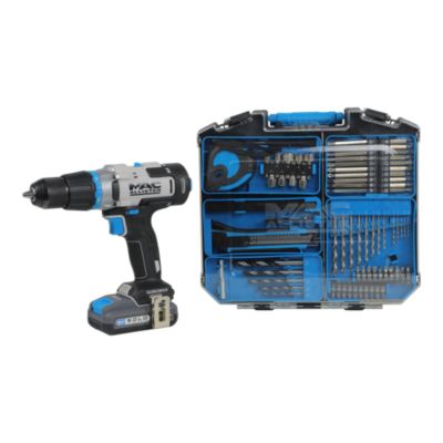 Perceuse visseuse à percussion sans fil Mac Allister 18V MCI1258COM 50Nm 1x2Ah + 74 accessoires